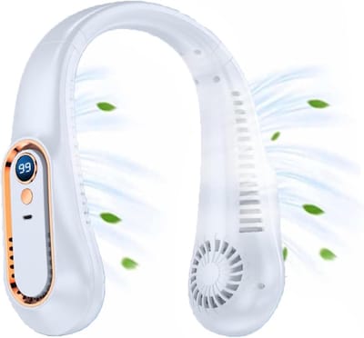 Bladloze Nekventilator - Tweezijdige Luchtstroom - Verkoeling en Lange Gebruiksduur - 1 Stuk (Wit)