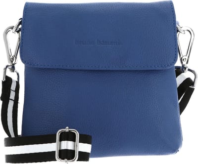 bruno banani Leren Schoudertas Crossbody Bag Blue Blauw