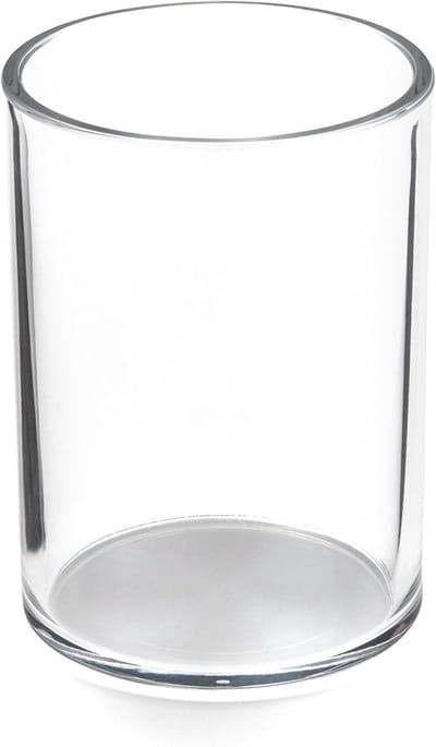 Ronde pennenhouder - helder acryl - 1 stuk - kleurloos - 70x75x102 mm