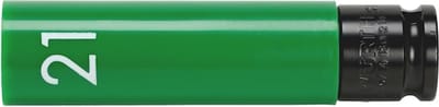 Wurth - 1/2 inch krachtdoppenset lang zeskant alu-velgen - 1/2 inch krachtdopsleutelinlay, extra lang Soort aandrijving Binnenvierkant Aansluiting 0 - Sleutelwijdte 21 mm