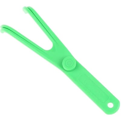 Gebitsreiniging Y-vormige flosshouder Flossstaafje Antisliphandvat Flossaccessoire Tandenreiniger Draagbare fiets groen