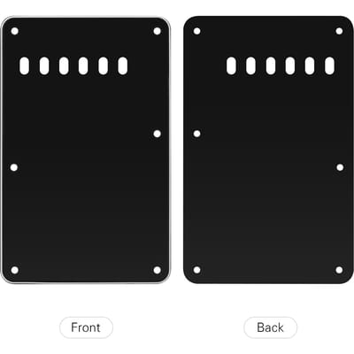 6 Gaten 3-laags Gitaar Backplate Tremolo Achterklep Vervanging voor ST Elektrische Gitaar zwart