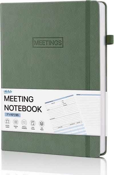 Professioneel Notitieboek voor Werk en Vergaderingen - Agenda en Planning