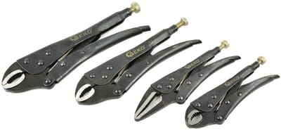 GEKO Impact morse tangen set - 4 stuks - ergonomische handgreep - C45 koolstofstaal - 125-250mm