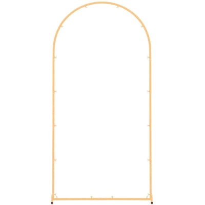 Support de Fond en Arc, 2 x 1 m, Structure Stable, Assemblage Facile, 1 Pièce Support de Fond en Arc Métallique Doré pour Mariage, Fête d'Anniversaire, Remise de Diplôme, Fête