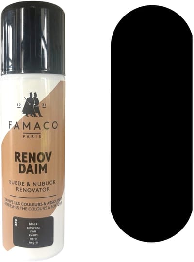Famaco Renovateur Daim - Kleurhersteller voor Suede enNubuk - 250 ml spuitbus - zwart