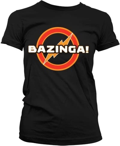 The Big Bang Theory Dames Tshirt -M- Bazinga Underground Logo Zwart