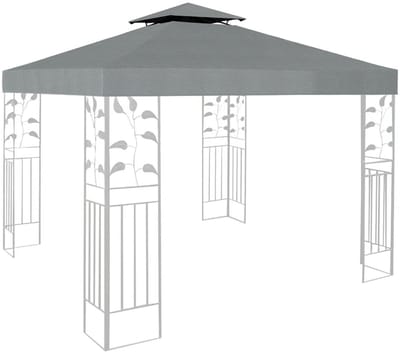 Dailygoods- Tuinhuisje waterdicht - Paviljoen 3x3 - Vervangend dak - Dubbel dak ontwerp - Hoogwaardig polyester - Bescherming tegen de zon