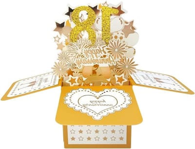 Unieke 18e Huwelijksverjaardag Pop-Up Wenskaart, 3D Cadeau voor Hem, Perfect voor Echtgenoten en Stellen, Origineel Idee voor Samen 18 Jaar