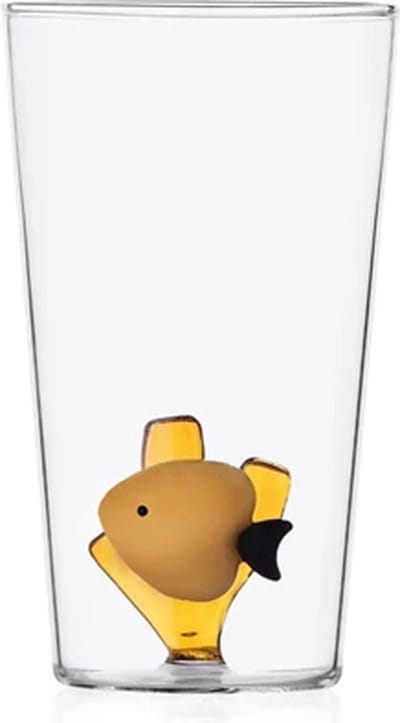 Ichendorf Marine Garden longdrinkglas gele vis + amber zeewier