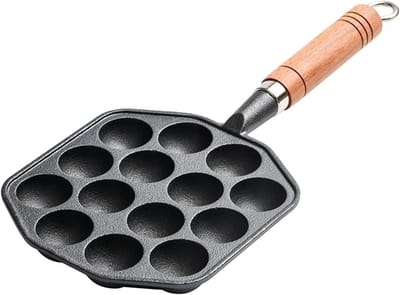 Pannenkoekenpan met anti-aanbaklaag - Omeletvorm Koekenpan - Kleine Gebakjes Bakken - Gegoten Aluminium Bodem - Niet Gespecificeerd - Zwart