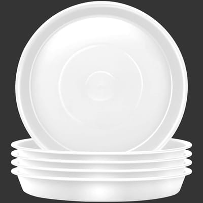 5-Pack Plant Saucers voor Binnen en Buiten, Bescherming voor Plantenpotten en Tuinplanten - 19 cm, Waterdichte Ondervloer en Drupbakken