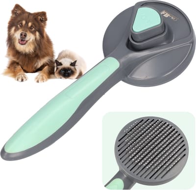 Kattenborstel - Hondenborstel - Dieren kam - Kammen voor huisdieren - Ontwarrende en verzorgende kammen voor honden en katten - Geschikt voor alle vachttypes - Comfortabele handgreep - Ideaal voor het verwijderen van klitten en losse haren - Mint