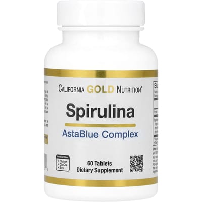 California Gold Nutrition, Spirulina AstaBlue Complex, 60 tabletten