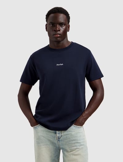 Pure Path T-Shirt Trio Of Flowers Dark Navy (26010116 - 57)