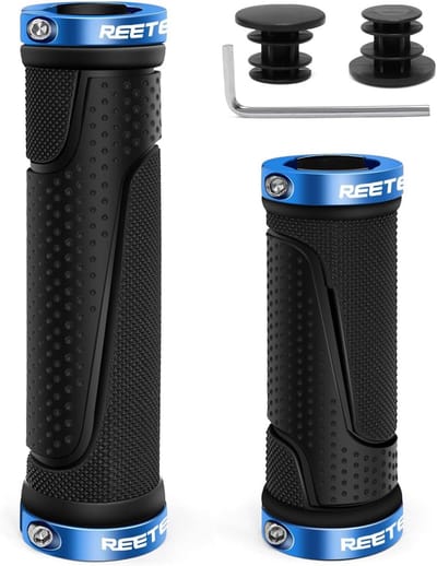 Fietshandgrepen - Stuurgrepen Fiets - Comfortabel Fietsen - Antislip Dubbele Vergrendeling - 22 mm - Blauw