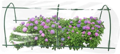 Plantensteun Hoepel - Kweek Tunnel - Planten Ondersteunen - Vorstbestendige Bescherming - 120x80 cm - Groen