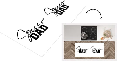 Keukenloper - Loper keuken - Quotes - Spreuken - Soccer dad - Voetbalvader - Papa - 120x60 cm - Keukenloper vinyl