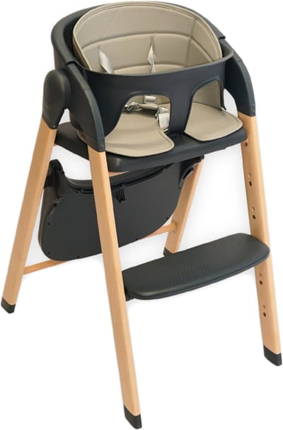 Bo Jungle - Grow With Me High Chair Shady Grey - Verstelbaar - Comfortabel - Ergonomisch