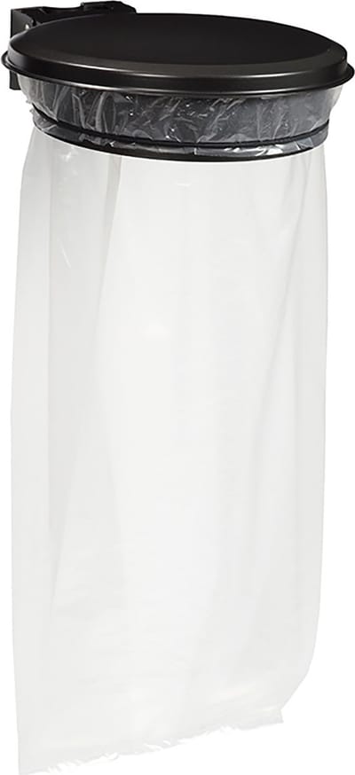 Wandafvalzakhouder 110 liter grijs met deksel