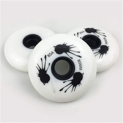 Inline skate wielen - Rolschaats wielen - Slalom schaatsen - Slijtvast urethaan - 80 mm - Wit