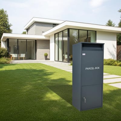 Pakketbox - Pakkethouder brievenbus - Veilig pakketten ontvangen - Terughaalblokkering - 103 cm hoog - Antraciet