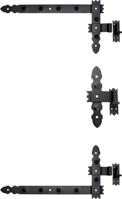 Hoekband Deurband - Knevelband Bevestiging - Deuren Versterken - Gepoedercoat Staal - 600 x 300 mm - Zwart