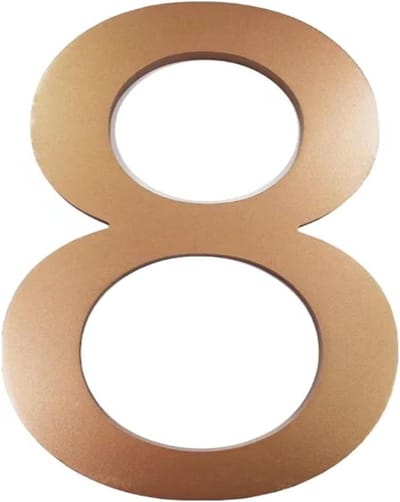 Huisnummer Letter - Adres Plaque - Huis Identificatie - Acryl Materiaal - 20 cm Hoog - Goud