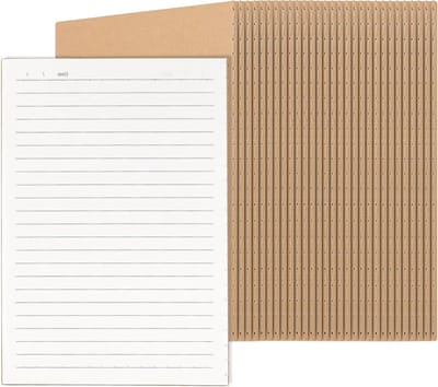 Set van 30 A5 Kraft Lined Notebooks met 72 Pagina's en 80gsm Papier voor Thuis en Kantoor, 20.5 x 14cm, Perfect voor Notities en Journaling