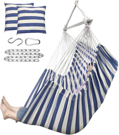 XXL Hangmat Stoel Schommel - Ruim & Heavy Duty - Maximaal 317 kg Draagvermogen