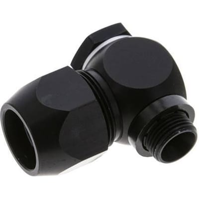 20x13mm & G3/8'' Aluminium L-Vorm Knelfitting Buitendraad 10bar Kunststof en Polyamide