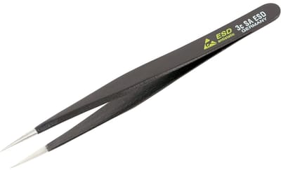 Precisie Pincet - Fijne Punt Tweezer - Elektronica Reparatie - Anti Magnetisch - 110mm - Zilver