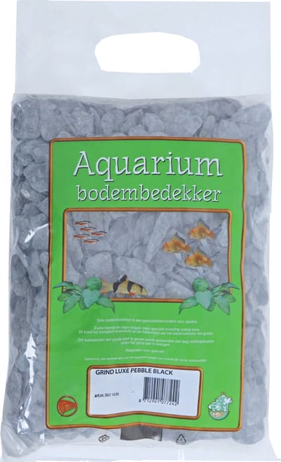 De Boon Aquariumgrind Luxe Pebble Black | decoratieve bodembedekking | zak 4 kg
