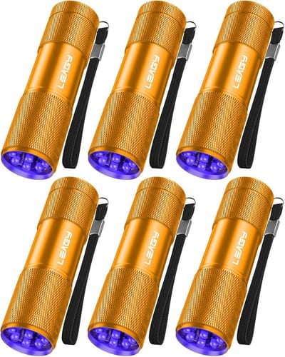6-Pack UV Zaklampen Zwart Licht voor Detectie en Inspectie