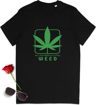 Leuk Weed tshirt -Grappig t-shirt met weed quote -  Dames tshirt - Heren t-shirt - T shirt vrouwen mannen - Unisex maten: S M L XL XXL XXXL - tShirt kleuren: Wit, zwart en bordeau rood (Burgundy).