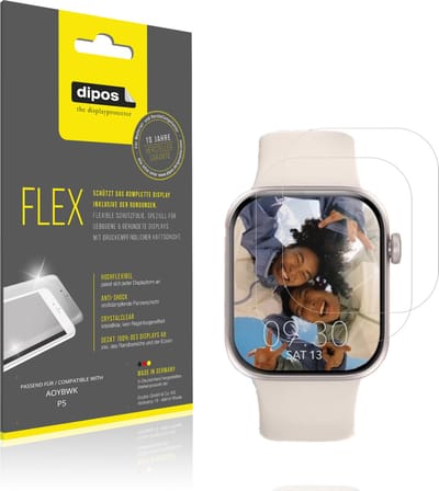 dipos – 2x Beschermfolie geschikt voor AOYBWK P5 | 3D Full Cover Screenprotector | 100% Passend