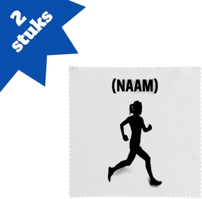 Akyol - hardloop met eigen naam brillendoekjes - Hardlopen - hardloper - sport - 17,8 bij 17,8 cm - 2 stuks