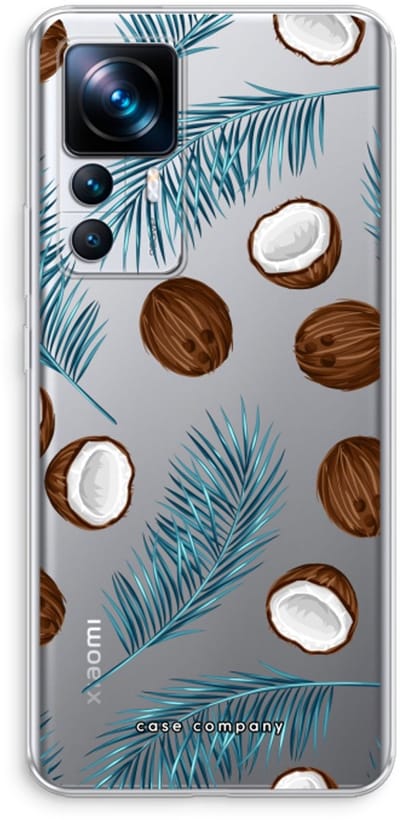 Case Company® - Hoesje geschikt voor Xiaomi 12T hoesje - Kokosnoot - Soft Cover Telefoonhoesje - Bescherming aan alle Kanten en Schermrand