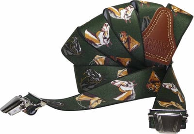 Pierre Mouton Horses Bretel - Bretels - Volwassenen - Heren - Groen - 120cm - 3 brede clips - M - L