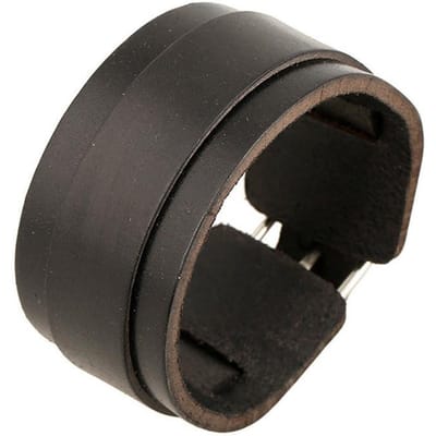 Zorcvens Mode Dubbele Riem Leer Pols Vriendschap Grote Brede Armband Voor Mannen Gesp Vintage Punk Sieraden 27.2cm black