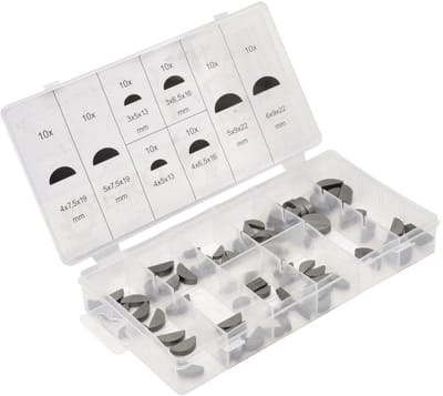 Halve maan spie assortiment - 80 delig - Schijfspie set - GEKO