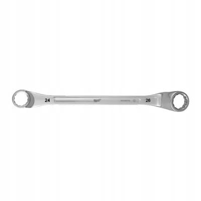 Milwaukee Ringsleutel 75° Gebogen 24x26mm - Hoogwaardig Chroom-Vanadium Staal