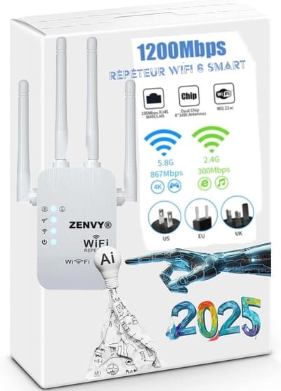 WLAN Repeater AC1200 Mbps – Krachtige Wifi Versterker voor Betrouwbaar Internet Overal