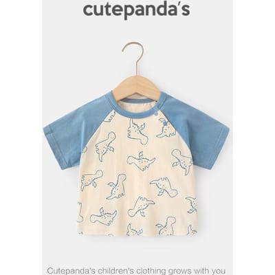 Babykleding Casual T-shirts met korte mouwen Zomerkleding Jongens Meisjes Baby Kinderen Kinderen Zomer Tops met halve mouwen 120cm