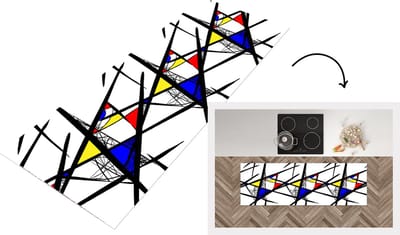 Keukenloper - Loper keuken - Patronen - Abstract - Kunst - 150x50 cm - Keukenloper vinyl