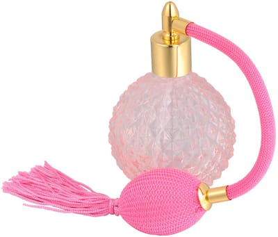 aladdien - Crystal Glass Parfum Spray Fles - Vintage Stijl - Roze - Hervulbare Parfumfles - Perfect voor Reizen - 100ml