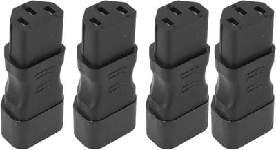 Haofy Computerstroomadapter IEC320 C14 Naar C13 Converter, Vlamvertragende PVC-afdekking, 4 Stuks