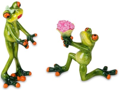 kikker sculptuur het aanzoek