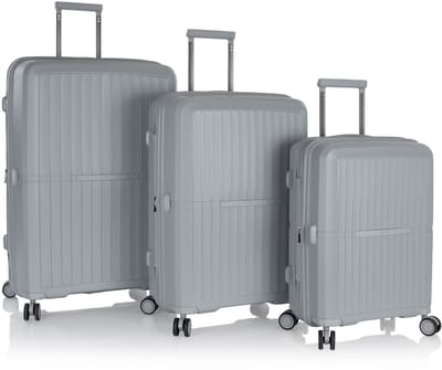 Heys AirLite 4 wielen Kofferset 3-delig met uitbreidingsplooi - Harde bagage - TSA slot - grey