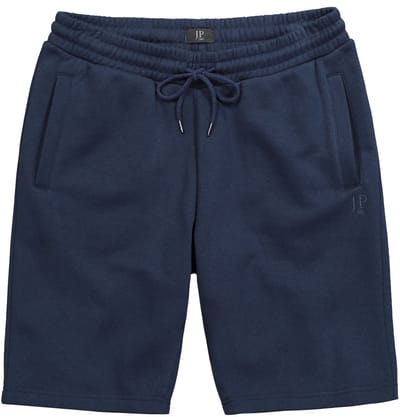 JP 1880 - Heren - Sweatbermuda Buik-Fit basic OEKO-TEX - Navy blauw - Maat XL